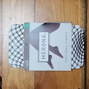 Merona Black Fishnet Textured Tights